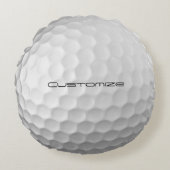 文字付きゴルフボパーソナライズされたール ラウンドクッション (正面)