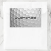 文字付きゴルフボパーソナライズされたール 長方形シール (バッグ)