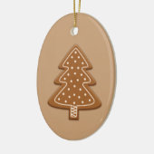 文字付きジンジャーブレッドのクリスマスツリー形状クッキー セラミックオーナメント (左)