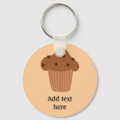 文字付きチップマフィンパーソナライズされた画像 キーホルダー (正面)