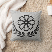 文字付きフローラ – ポリエステルピロー16" x 16" クッション (ブランケット)