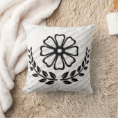 文字付きフローラ – ポリエステルピロー16" x 16" クッション (ブランケット)