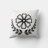 文字付きフローラ – ポリエステルピロー16" x 16" クッション (裏面)