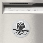 文字付きブレンチの可愛いグラフィックフクロウ マグネット (インサイチュ (食洗機))