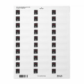 文字付きロックフェラーのクリスマス ラベル (フルシート)