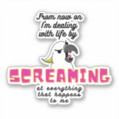 文字付き叫び声 シール (正面)