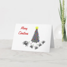 文字付き水平がんクリスマスカード シーズンカード