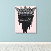 文字付き滴下クラウン – v2 キャンバスプリント (インサイチュ (ウッドフロア))