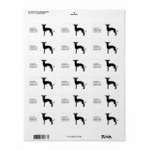 文字付き黒（または色）Iggyシルエット ラベル (フルシート)