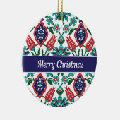 文字付き💙 💚 ❤️美しいトルコのタイル セラミックオーナメント (右)