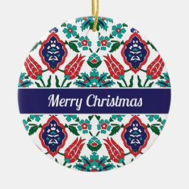 文字付き💙 💚 ❤️美しいトルコのタイル セラミックオーナメント