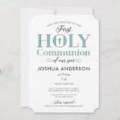 文字体裁の最初の聖餐式 招待状 (正面)