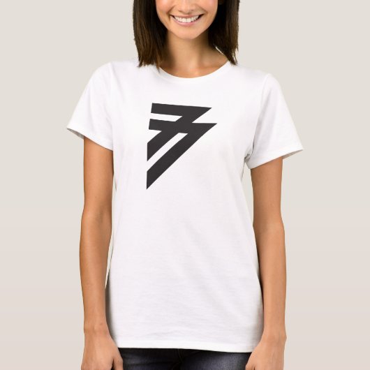 文字体裁デザイン。1977生まれ年の人々のために。 Tシャツ (正面)