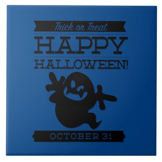 文字体裁レトロハロウィーン タイル (正面)