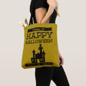 文字体裁レトロハロウィーン トートバッグ (クローズアップ)