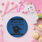 文字体裁レトロハロウィーン ペーパープレート (パーティー)