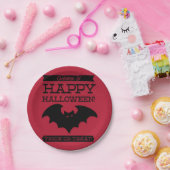 文字体裁レトロハロウィーン ペーパープレート (パーティー)