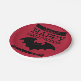 文字体裁レトロハロウィーン ペーパープレート