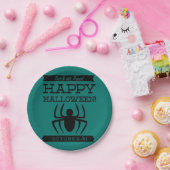 文字体裁レトロハロウィーン ペーパープレート (パーティー)