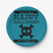 文字体裁レトロハロウィーン ペーパープレート (正面)