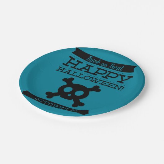 文字体裁レトロハロウィーン ペーパープレート (アングル)