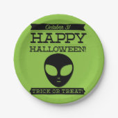 文字体裁レトロハロウィーン ペーパープレート (正面)