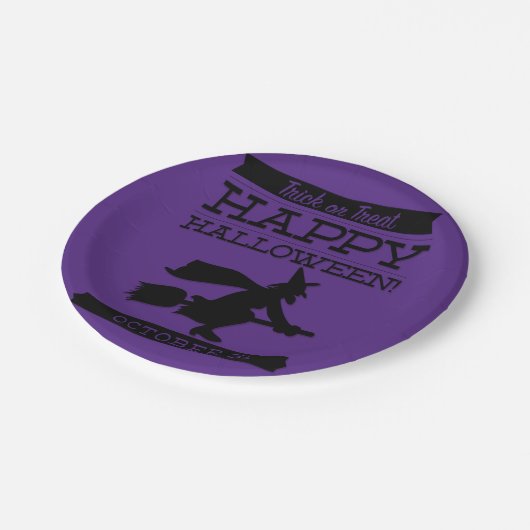 文字体裁レトロハロウィーン ペーパープレート (アングル)