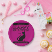 文字体裁レトロハロウィーン ペーパープレート (パーティー)