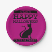 文字体裁レトロハロウィーン ペーパープレート (正面)