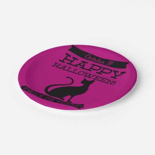 文字体裁レトロハロウィーン ペーパープレート (アングル)