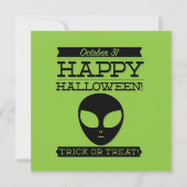 文字体裁レトロハロウィーン 招待状 (正面)