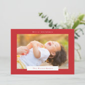 文字写真のメリー赤と白クリスマス シーズンカード (スタンド正面)