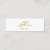 文字列お洒落のユニーク金ゴールドビーズ スキニー名刺 (正面)