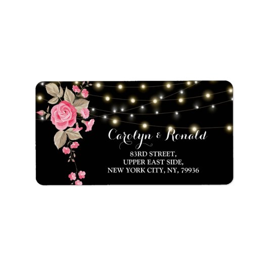 文字列お洒落ライト黒ラベル ラベル (正面)