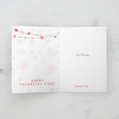 文字列に可愛いハッピーバレンタインデー シーズンカード (内部)