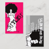 文字列に沿ってサロン(アポイントメントカード) 予約カード (正面/裏面)