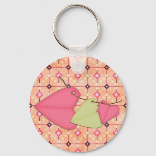 文字列のハート キーホルダー (正面)