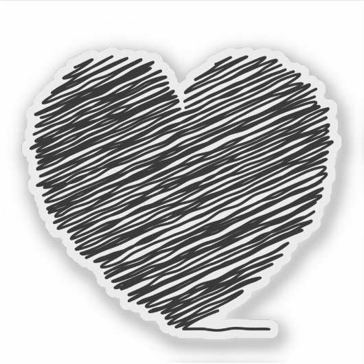 文字列のハート シール (正面)