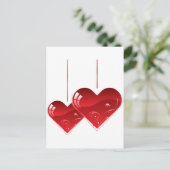 文字列のハート ポストカード (スタンド正面)