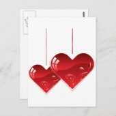 文字列のハート ポストカード (正面/裏面)