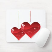 文字列のハート マウスパッド (マウス)
