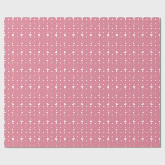 文字列のピンクのハートハッピーバレンタインデー ラッピングペーパー (フラット)