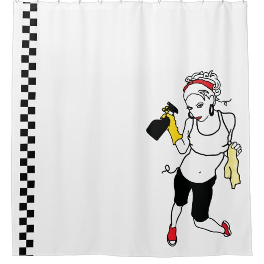 文字列の削除 シャワーカーテン (正面)