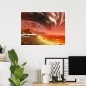 文字列の時間 ポスター (ホームオフィス)