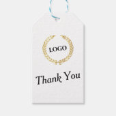 文字列を含むビジネスつるロゴの販促ラベル ギフトタグ (正面)