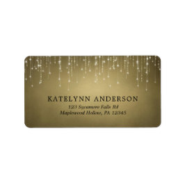 文字列エレガントラきらめくイの金ゴールド結婚 ラベル