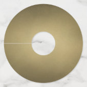 文字列エレガントラきらめくイの金ゴールド結婚 ワイングラスタグ (裏面)