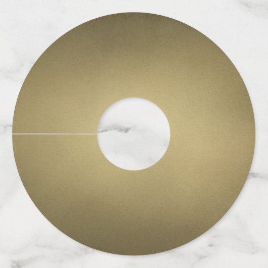 文字列エレガントラきらめくイの金ゴールド結婚 ワイングラスタグ (裏面)