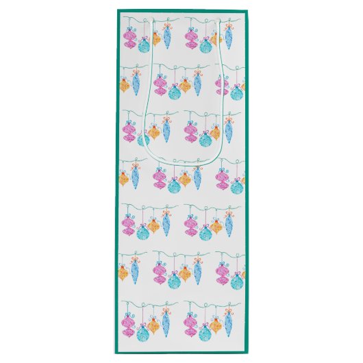 文字列オーナメントワインバッグ ワインギフトバッグ (正面)