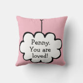 文字列パーソナライズされた上のクラウド クッション (裏面)